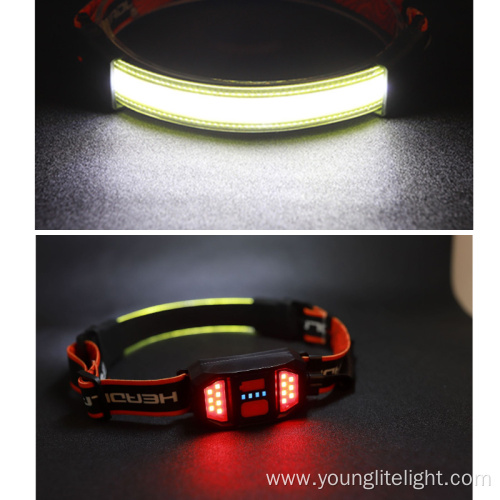 USB Rechareable Belt COB Headlamp Patch Headlamp